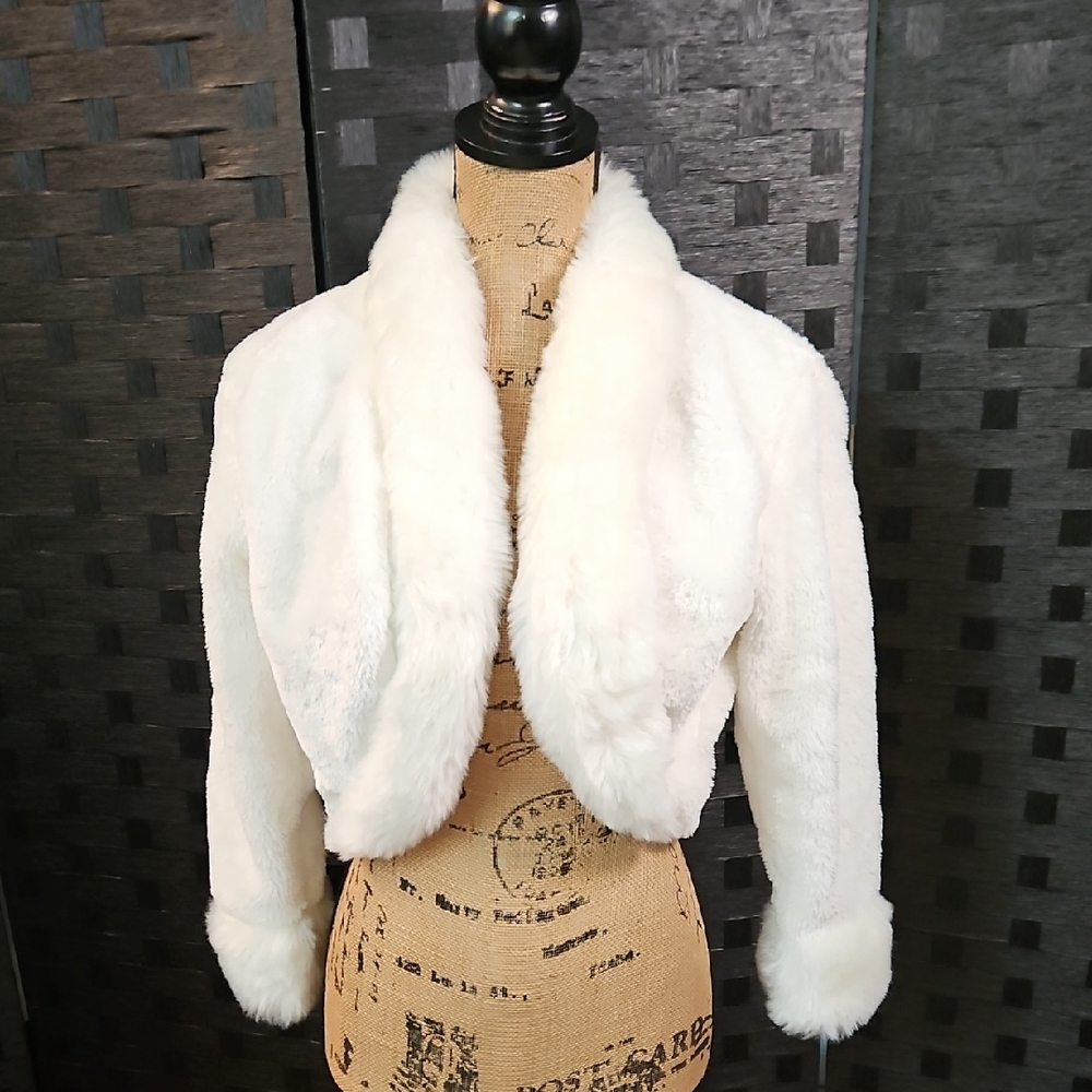 White Faux Fur Jacket